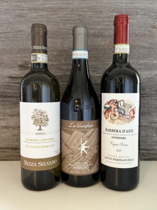 Wijnpakket Sapori d’Autunno (3 flessen) – Arneis, Nebbiolo, Barbera – herfst Piemonte